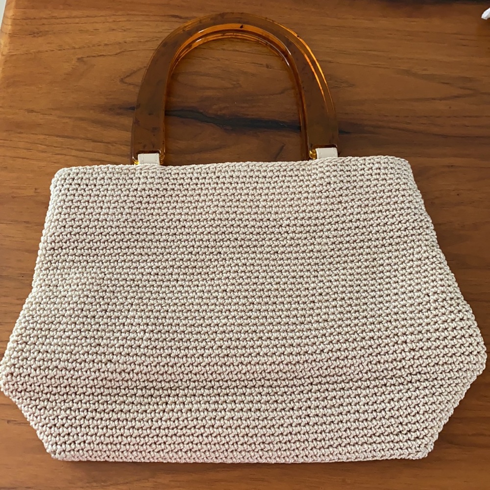 Vintage Bag w/ Lucite Handles - Picture 8 of 12